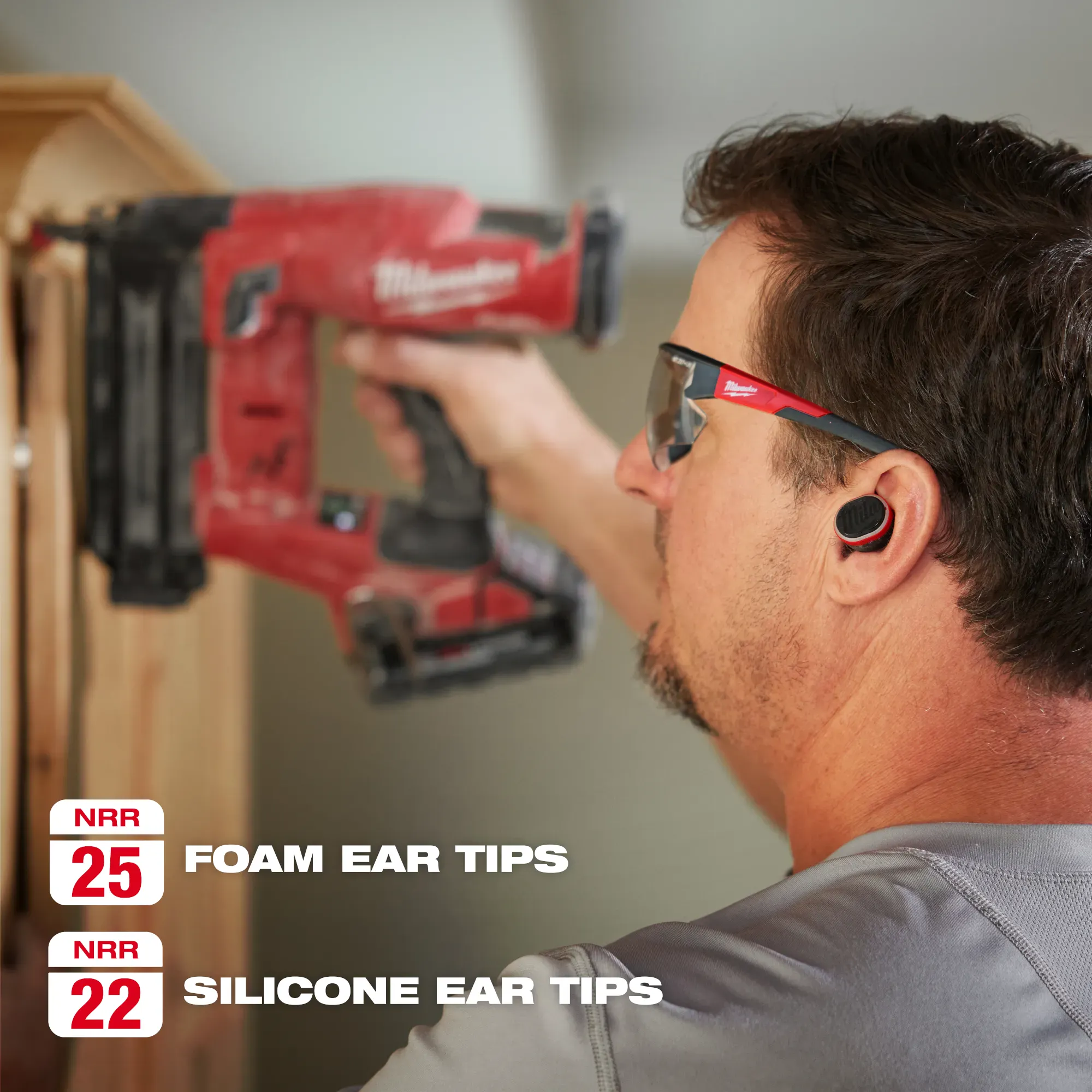 Milwaukee REDLITHIUM USB Bluetooth Jobsite Ear Buds from GME Supply